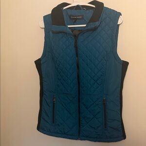 Andrew Marc Women's Blue Quilted Vest